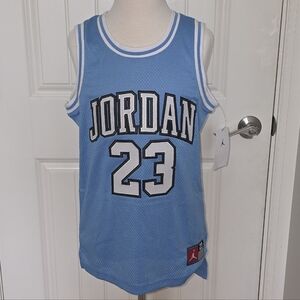 Boys Jordan Blue University Basketball Jersey Size M (10/12)